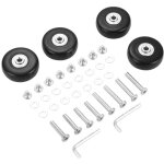 Largeight - roulette valise, roue valise en caoutchouc de 50x18mm avec rondelles, clés et vis, roue valise ... Largeight - roulette valise, roue valise en caoutchouc de 50x18mm avec rondelles, clés et vis, roue valise ...