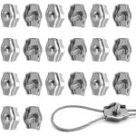 Largeight - jamais utilis]simplex m3 lot de 20 pinces  fil pour tendoir, pince  cble en acier inoxydable ...