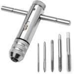Largeight - tarauds et filières tourne a gauche coffret taraud clé en t à cliquet ajustable pour robinets ... Largeight - tarauds et filières tourne a gauche coffret taraud clé en t à cliquet ajustable pour robinets ...