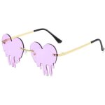 Larmes d'amour violettes lunettes de soleil violettes