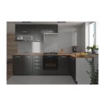 Lassen cuisine complete dangle 240x165 cm avec plan de travail - gris matera