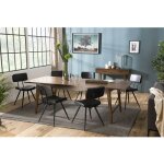 Macabane - lara - table à manger rectangulaire extensible marron 200 / 240cm bois mindi Macabane - lara - table à manger rectangulaire extensible marron 200 / 240cm bois mindi