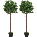 Lauriers artificiels topiaires 1, 20h m - lot de 2 lauriers boules artificiels - 741 feuilles ralistes ...