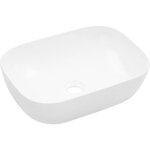 Abcrital - the living store lavabo 45, 5x32x13 cm c�ramique blanc - lavabo rectangle - lavabo c�ramique ...