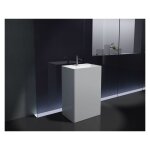 Bernstein - lavabo colonne totem pb2022 - 60 x 42 x 90cm - blanc - solid stone