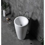 Bernstein - lavabo colonne totem twz16 en pierre solide (solid stone) - 50x50x90cm