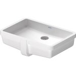 Duravit ? vasque � encastrer 48cm en c�ramique sanitaire blanc alpin ? trop - plein inclus ? dimensions ...