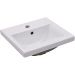 Inlife lavabo encastr vasque rectangulaire  encastrer 42 x 39 x 18 cm en cramique blanc