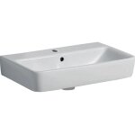Lavabo geberit renova compact, 60x37cm, trou de robinetterie au centre, blanc