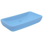 Vidaxl - lavabo de luxe rectangulaire bleu clair mat 71x38 cm c�ramique