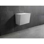 Bernstein - lavabo mural tw18 en pierre solide - fonte minrale - 50 x 35 x 40 cm