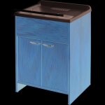 Lavabo en pvc en kit 60x50 pour intrieur / extrieur frne