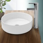 Luxebath - ecd germany lavabo salle de bain -  355 x 120 mm - en cramique - ronde - blanc - lave - ...