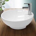 Luxebath - ecd germany lavabo salle de bain - ø 455 x 185 mm - en céramique - ronde - blanc - lave - ... Luxebath - ecd germany lavabo salle de bain - ø 455 x 185 mm - en céramique - ronde - blanc - lave - ...