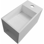 Bernstein - lavabo suspendu avec espace de rangement pb2046 en rsine de synthse (solid stone) - 33 ...
