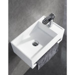Bernstein - lavabo mural pb2077 en pierre solide (fonte minrale) - 50 x 30 x 20 cm - blanc mat - avec ...