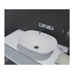 Bernstein - lavabo / vasque en fonte minérale, ovale à poser pb2202 - 55 x 40 x 15cm Bernstein - lavabo / vasque en fonte minérale, ovale à poser pb2202 - 55 x 40 x 15cm