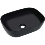 Lavabo vasque pour salle de bain moderne, lave main 45, 5x32x13 cm c�ramique noir vidaxl