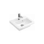 Villeroy&boch - lave - mains, 370 x 305 mm, rectangulaire, pour robinetterie monotrou , troude robinetterie ...