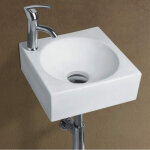 Lave mains carr cramique blanc - 29x29 cm - like
