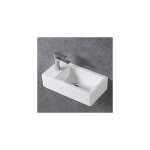 Bernstein - lave - mains en c�ramique sanitaire kw302 - 45, 5 x 25 x 12 cm - blanc brillant avec couvercle ...