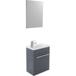 Ondee - zen - lave - mains nino - avec miroir - 44cm - gris - laqu - livr en kit