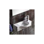 Rue du bain - lave main rectangulaire sans trop plein - cramique - 45x25 cm - arum