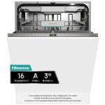 Lave vaisselle hisense hv673a65 blanc 16 couverts inox