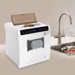 Lave - vaisselle portable 1100w mini lave vaisselle de comptoir avec �cran tactile 52db, pour famille, ...