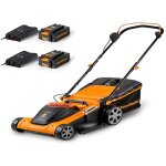 Lawnmaster clmf4841e tondeuse electrique gazon 48v max 2x24v 4. 0ah batterie, 41cm, jusqu'à 450m² paillage ... Lawnmaster clmf4841e tondeuse electrique gazon 48v max 2x24v 4. 0ah batterie, 41cm, jusqu'à 450m² paillage ...