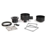 Lazer - siphon sol rotaflux sortie verticale avec grille et r�hausse