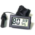Lcd tuner num�rique int�gr� thermom�tre hygrom�tre avec sonde externe pour couveuse aquarium volaille ...