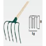 Leborgne - croc  fumier douille - 5 dents - manche bois certifi pefc 100%