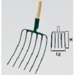 Leborgne - fourche � ma�s 6 dents - manche bois certifi� pefc 100%