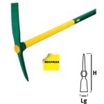 Leborgne - pioche duopro douille ovale 2, 3 kg - manche novamax