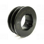 Poulie 2 gorges diamtre 71 mm arbre 28 mm