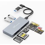 Lecteur de carte cfexpress type b 8 en 2 avec 2 ports usb 10 gbps, hub de lecteur de carte cf express ...