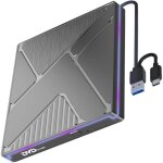 Lecteur cd externe pour pc usb 3. 0 et usbc graveur dvd externe optique portable cd / dvd - / + rw drive ...