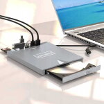Lecteur dvd silver type c / usb 3. 0 2 en 1 hub h61