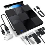 Lecteur / graveur dvd externe pour pc portable ou fixe, graveur de cartes multifonction, 7 fonctions ...