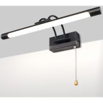 Led 8w ip44 miroir applique murale �clairage de salle de bain noir mat int�rieur �clairage avec interrupteur, ...