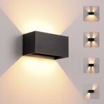 Led applique murale intrieur / extrieur, 24w 3000k blanc chaud lampe murale, moderne luminaire murale, ...