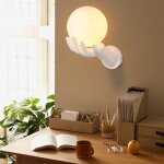 Led applique murale d'int�rieur industrielle moderne cr�ative lampe murale blanc chaud design en pl�tre ...