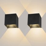 Wottes - led applique murale moderne lamp murale veilleuse up down noir 12w lumière blanche chaude - ... Wottes - led applique murale moderne lamp murale veilleuse up down noir 12w lumière blanche chaude - ...