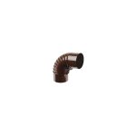 Led leds - coude 90� en porcelaine pour po�les � bois marron 'ala smalto classic' - � mm. 130