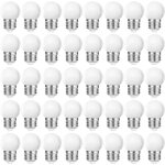 Led e27 g45 ampoules globe, blanc chaud 2700k, ampoules led 3w g45, couvercle en plastique mat, lampe ...
