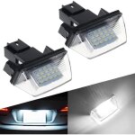 Led �clairage de la plaque d'immatriculation auto 12v 3528smd 6500k x�non blanc feux arri�re pour peugeot ...