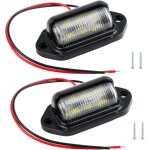Led Éclairage plaque immatriculation auto universelle, 2 pièces imperméable led feux arrière lampe 12v ... Led Éclairage plaque immatriculation auto universelle, 2 pièces imperméable led feux arrière lampe 12v ...