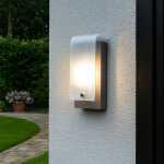 Led ext�rieur lampe murale 3, 7 watt m�tal argent� verre balcon terrasse luminaire eglo 78136
