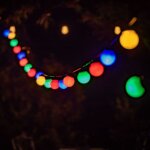 Led guirlande lumineuse multicolores de 10m avec 40 balles pour int�rieur ext�rieur d�coration pour guinguette ...